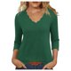 thumbnail image 2 of Camisas de vestir para mujer,Blusa de verano para mujer con cuello en V y manga corta, poliéster, informal y cómoda, ideal para el hogar, sopatenor, 2 of 6
