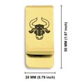 thumbnail image 2 of Stainless Steel Taurus Zodiac (Bull) Classic Slim Money Clip Credit Card Holder, 2 of 2