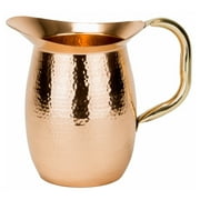 Old Dutch Hammered Metal Water Pitcher with Brass Handle by Old Dutch International