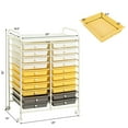 thumbnail image 3 of Gymax 20 Storage Drawers Scrapbook Paper Studio Organizer Office Rolling Cart, 3 of 6