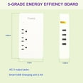 thumbnail image 2 of Voltage Converter Adapter Step Down 220V to 110V AC Output Rated Current 7A with 4 Smart USB Charging Ports White Powerjc, 2 of 7