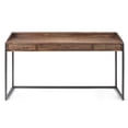 thumbnail image 3 of Scranton & Co Solid Wood Computer Desk in Rustic Natural Aged Brown, 3 of 8