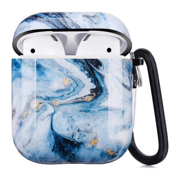 Airpods Case, Airpods Funda protectora rígida con llavero Compatible con AirPods 2/1 Cute Girls Men Durable a prueba de golpes Anti Lost Case para AirPods Estuche de carga Fokelyi HMHZ320-4