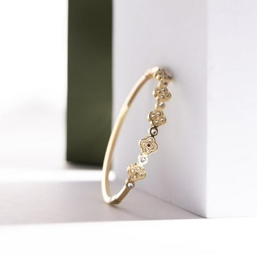IRAMAT Gold Clover Crystal Bracelet – Elegant Women's Jewelry for Special Occasions & Daily Glam | Luxurious Sparkling Design