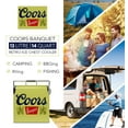 thumbnail image 5 of Coors Banquet Retro Ice Chest Cooler with Bottle Opener 13L (14 qt), 18 Can Capacity, Yellow and Silver, Vintage Style Ice Bucket for Camping, Beach, Picnic, RV, BBQs, Tailgating, Fishing, 5 of 10