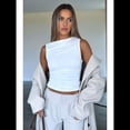 thumbnail image 4 of Camisetas Sin Mangas de Verano para Mujer Blancas L, 4 of 9