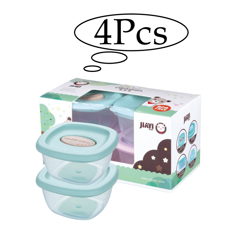 LNKOO 4 Pack Baby Food Storage Containers, 4oz Baby Food