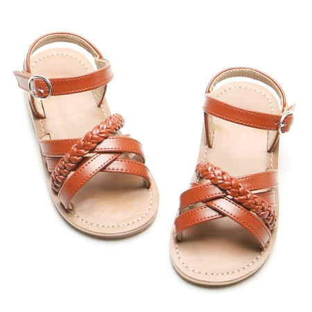 

Girl’s Open Toe Flat Sandals Summer Casual Sandals (Toddler/Little Girl)