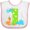 White and Pink, variant on Inktastic Dinosaur First Birthday Party Boys or Girls Baby Bib