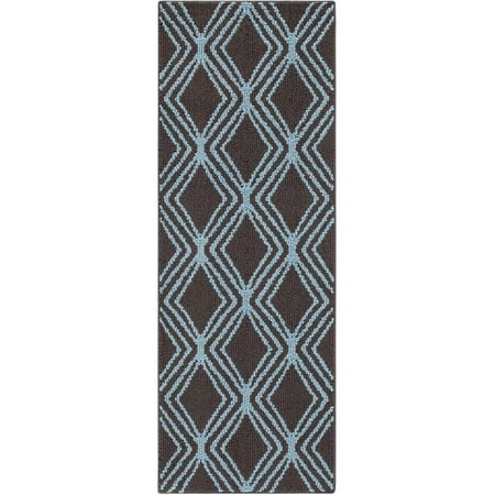 Mainstays Wickham Runner Rug Brown Blue 1 9 X 5 Departments