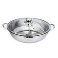 thumbnail image 2 of Olla caliente de acero inoxidable, olla para sopa de dos , tapas transparentes, olla de mesa, olla de Mandarín, utensilios de cocina , 28CM, 2 of 8