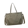 thumbnail image 3 of Bolso para portátil, bolso de compras grande con cremallera, bolso tote para la escuela, viajes y playa. Verde, 3 of 9
