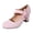 Pink, variant on Bow Dressy Shoes for Women Ladies Bride Wedding Spring Fall Fashion Casual Suede Pointed Toe Chunky Block Mid Heels Ballet Flat Slip on Dress Pumps Green Size 6