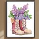 thumbnail image 1 of Pintura de diamante 5D DIY, Kit de bota de flores con forma especial parcial, decoración del hogar Hugtrwg Para estrenar, 1 of 9