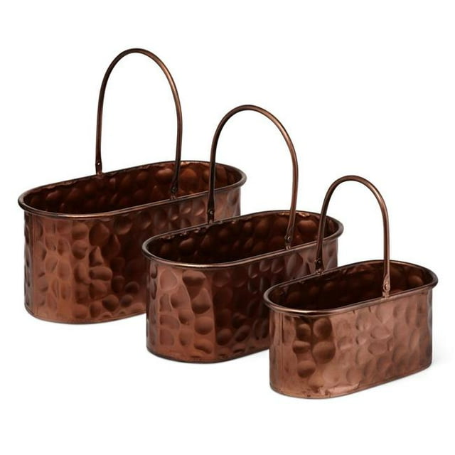 IMAX Z17167-3 Planteurs en Cuivre Calvin - Lot de 3