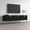 Black, variant on Dorset 01 TV Stand for TVs up to 80", Mid-Century Modern Matte 71" Entertainment Center, TV Media Console with Storage Cabinets