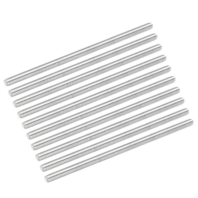 20Pack Fully Threaded Rod M6 x 140mm 1mm Thread Pitch 304 Stainless Steel Right Hand Threaded Rods Bar Studs