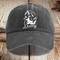 thumbnail image 5 of Dolly Baseball Hat Adjustable Trucker Baseball Cap Washed Denim Printed Baseball Cap For Men And Style Distressed Denim Hat With Curved Brim And Adjustable Strap One Size, 5 of 6