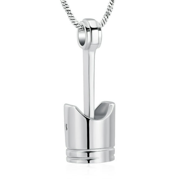 Car Parts Cremation Urn Jewelry Stainless Steel Piston Cremation Urn Necklace For Men Keepsake Memorial Jewelry Hold Ashes
