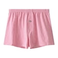 thumbnail image 2 of WIZUTIZ Mens Striped Underwear Boxers Comfort Cotton Button Fly Pajamas Sleep Shorts, 2 of 3
