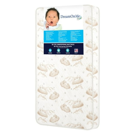 Dream On Me Twilight 5 in. 80 Coil Spring Crib and Toddler Bed Mattress