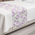 thumbnail image 2 of Floral Bed Runner, Top View of Garden Elements with Leaves, Decorative Accent Bedding Scarf for Hotels Homes and Guestrooms, Queen, Pale Mauve White, by Ambesonne, 2 of 2