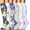 style6, variant on 6 Pairs Compression Socks for Women & Men Circulation-Support Knee High Socks for Running,Travel,L/XL