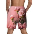 thumbnail image 4 of Goofa Delicate Pink Carnations A Printed Men's Swim Trunks Board Shorts Quick Dry Mens Swimming Trunks with Compression Liner,Breathable Fit Hawaii Beach Shorts-XX-Large, 4 of 9