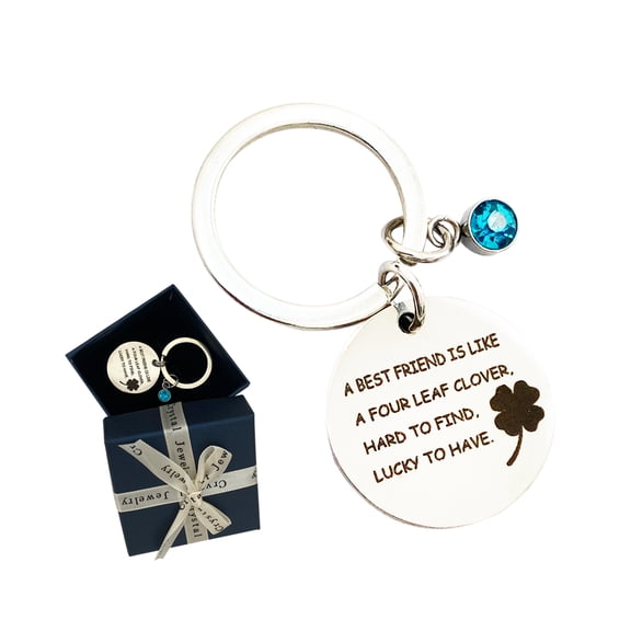 MDRM A Four Leaf Clover Keychain Long Long Friendship For Best Friends Women/Men/Boys/Girls Relationship Lucky Gift