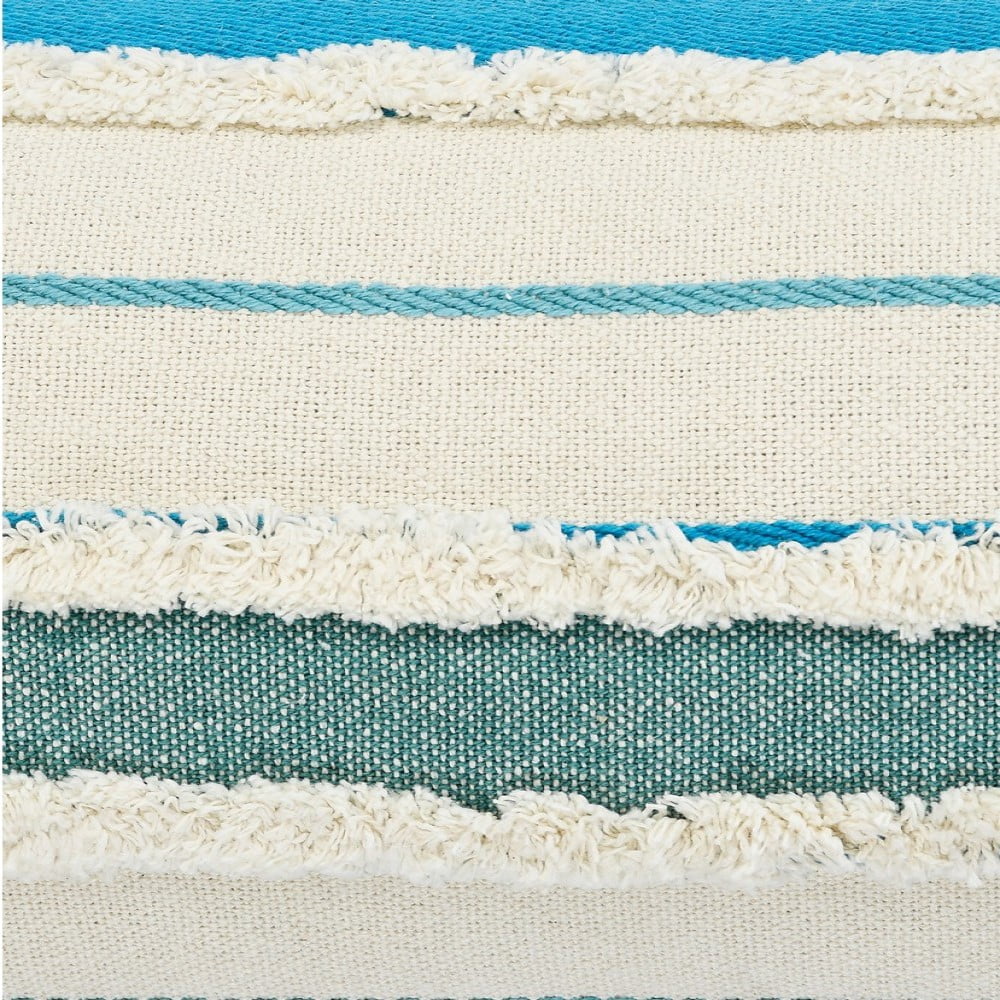Ox Bay Turquoise Quarry Striped Lumbar Throw Pillow, Blue / White, 14" x 36" Rectangle