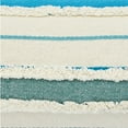 thumbnail image 4 of Ox Bay 20" x 20" Hand-stitched White/ Blue Stripe Organic Cotton Pillow Cover, 4 of 8