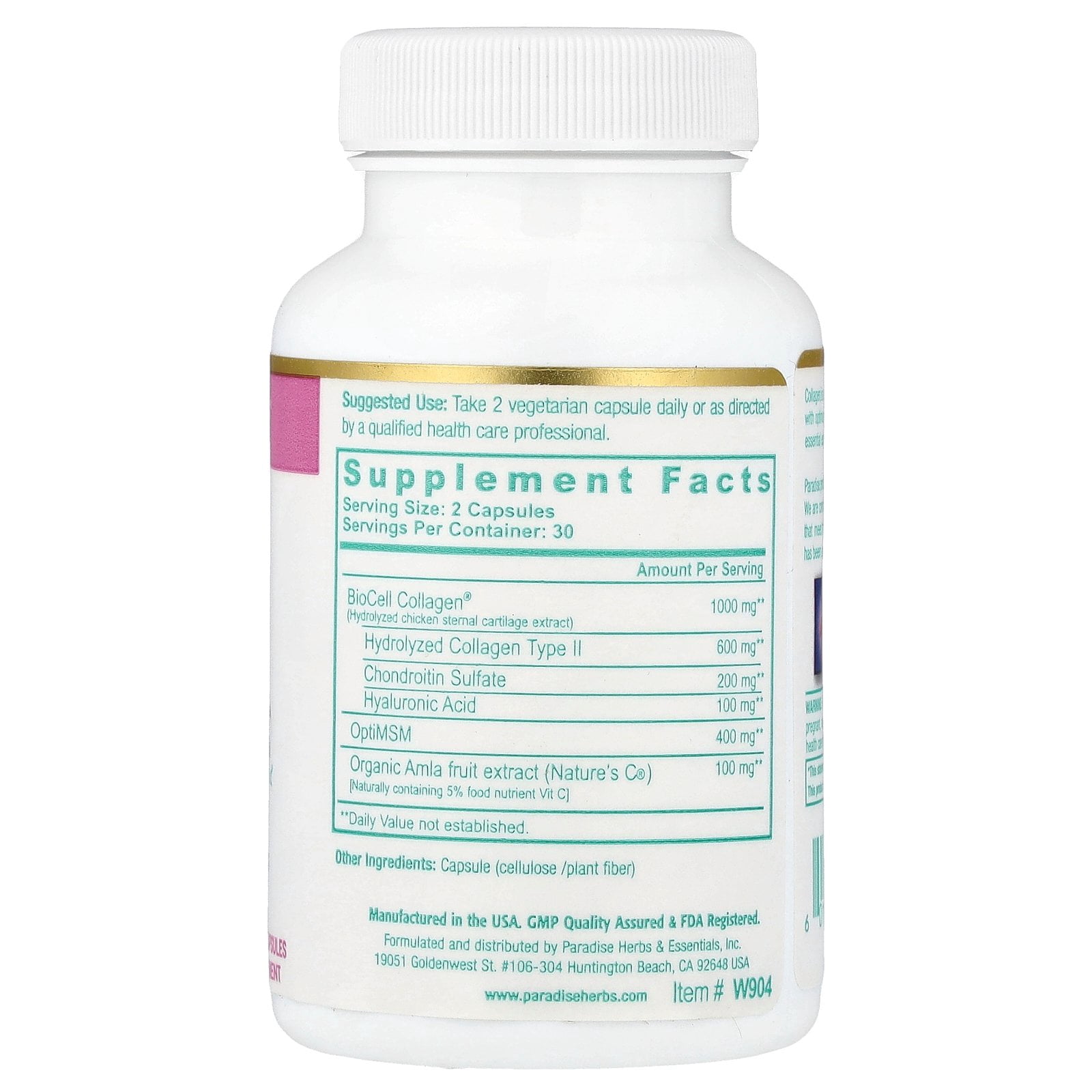 Paradise Herbs Whole-Woman® Collagen, 60 Vegetarian Capsules