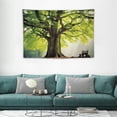 thumbnail image 2 of Chilfamy  Nature Forest Thick Tree Wall Tapestry Middle Large 3D Print Wall Art Hanging for Bedroom Living Room Dorm Decor,(Green and White, 60x40in, 2 of 7