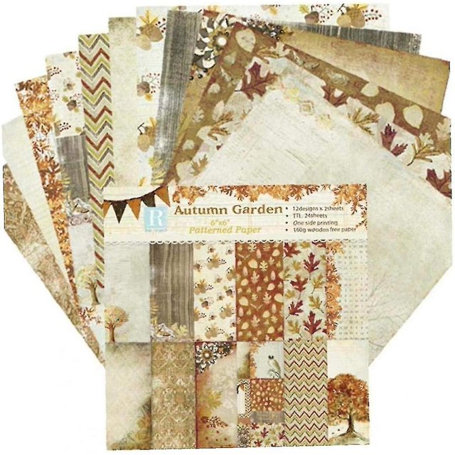 Garden Scrapbooking Pads Paper Origami Art Background Paper Card Making For Diy Photo Album (colourful24pcs