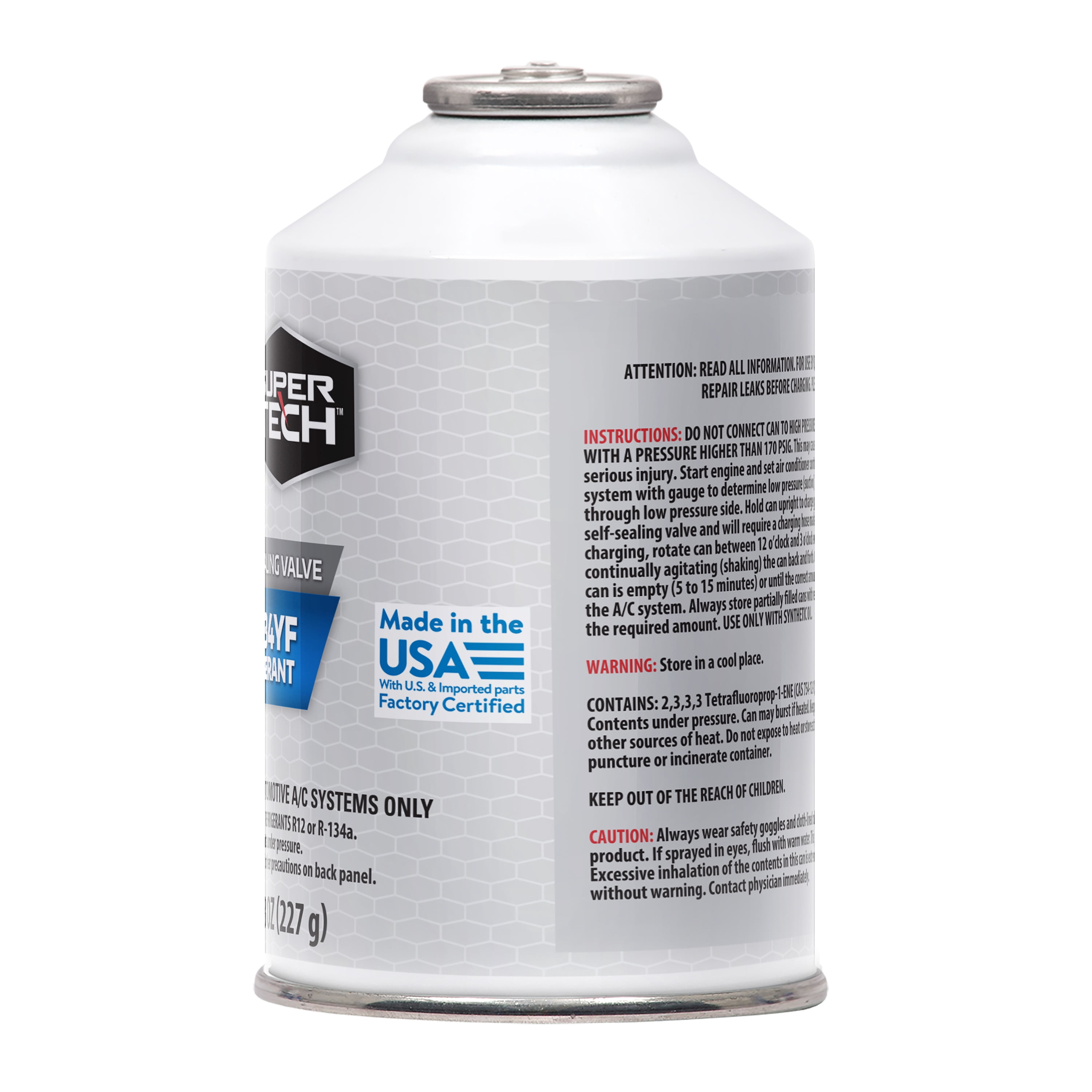 Super Tech 1234YF Refrigerant, 8oz - Walmart.com