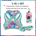 thumbnail image 6 of Small Dog Harness Set, 3 in 1 Camo Pet Harness Leash Bag Set, Dog Breathable Pull Adjustable D-ring Reflective Mesh Harness,Walking Harness Vest for Small Dogs Green L, 6 of 7