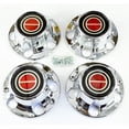 thumbnail image 1 of BB Auto Ensemble de 4 Nouveaux Capuchons Centraux de Moyeu de Roue Chromés Rouges de Remplacement pour Camion Ford F150 Bronco Fourgonnette 1980-1996, 1 of 4