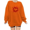 thumbnail image 1 of 50 % de Rabais Liquidation Chandail en Molleton Surdimensionné pour Femmes Mode Automne 2023 Imprimé Ample Manches Longues Blouse Col Rond Chandail Décontracté, 1 of 3