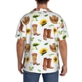 thumbnail image 3 of Naloa Rustic Western Charm Men's Loose Fit Cuban Collar Short-Sleeve Shirt, Hawaiian Shirts, Mens Shirts Casual for Everyday Wear Outings-Large, 3 of 5