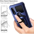 thumbnail image 5 of Nagebee Case for Motorola Moto G Pure (2021) with Tempered Glass Screen Protector (Full Coverage), Full-Body Protective [Military-Grade], Magnetic Car Mount Ring Holder Heavy-Duty Durable Case (Blue), 5 of 6