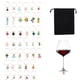 thumbnail image 3 of Inteprter 40 etiquetas de identificación con dijes de timón de barco náutico para copas de vino, 40 juegos con temática de playa Cocina y Comedor, 3 of 5