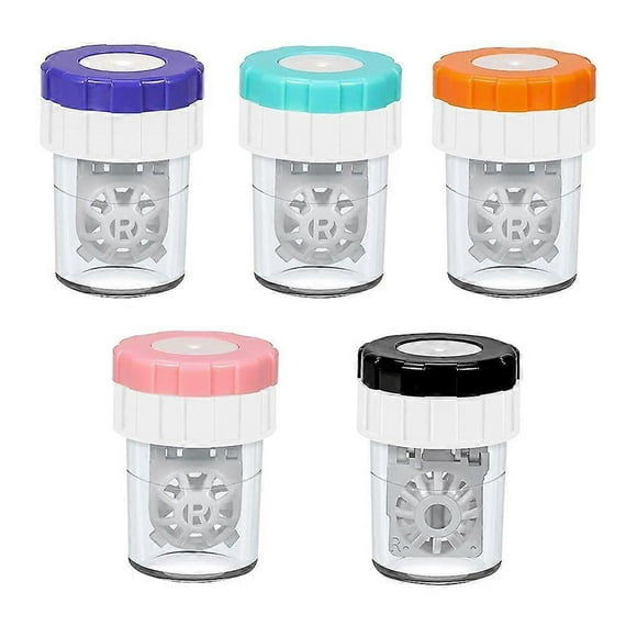 5pcs Contacts Lens Cleaners Manual Cosmetic Contacts Lens Cleaners (Assorted Color)