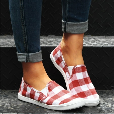 

Mortilo Women s casual shoes Women s Canvas Shoes Vulcanize Soft Ladies Autumn Loafers Flat Shoes Sneakers Red 40 Bag&Shoes Accessory Gift