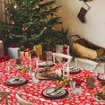 thumbnail image 4 of Eoozwa Christmas Snowflake Party Tablecloths Decorations ,Plastic Table Cloth ,Rectangular Tablecloth Suitable for Party Christmas Decoration ,107.87×53.94In, 4 of 6