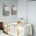 thumbnail image 7 of 2 Pack Wall Hanging Storage Bag with Pocket, Fabric Organizer Basket with Sticky Hook, Over The Door Caddy Organizer Box for Closet Dormitory Bedroom Bathroom Office Home Kitchen (Grey), 7 of 7