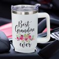 thumbnail image 6 of Grandma Tumbler Best Grandma Gift Grandmother Mother''s Day Gifts Birthday Gifts from Grandchildren for Gigi Nana Mimi -40oz Coffee Cup With Handle and Straw Stainless Steel Travel Mugs, 6 of 6