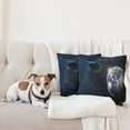 thumbnail image 4 of Ambesonne Galaxy Throw Pillow Cover 2 Pack, Asteroid Rocky Space, 18", Dark Blue Grey, 4 of 5