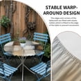 thumbnail image 2 of Gray Brown Round Tablecloth for 45-54 Inch Tables, Fitted Table Cover with Elastic Edge, Abstract Oil Painting Color Blocks Waterproof Outdoor Table Cloth Protector for Patio Garden Dinner Picnic, 2 of 9