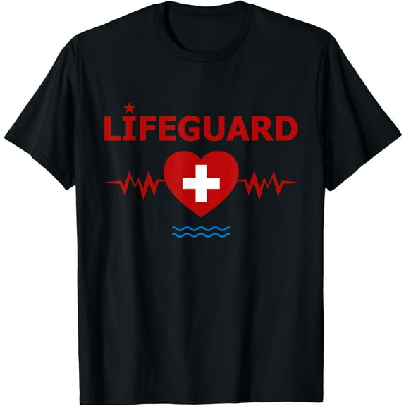 Lifeguard Unisex Costume T-ShirtMen and women, Black T-shirt, size: Extra large