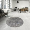 thumbnail image 4 of Ahgly Company Machine Washable Indoor Rectangle Industrial Modern Dark Goldray Area Rugs, 6' x 9', 4 of 7